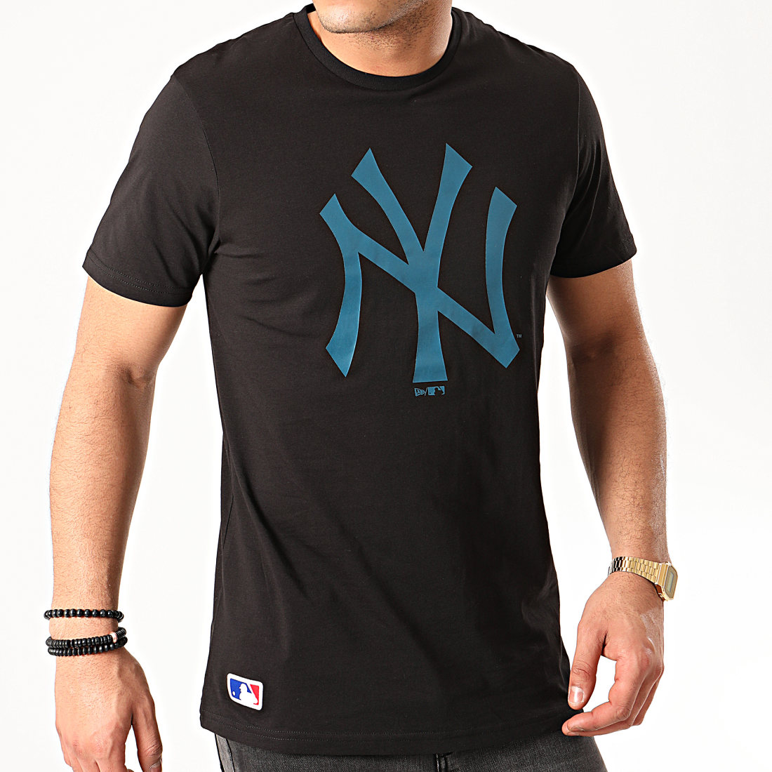 New Era Tee Shirt Mlb Seasonal Team Logo New York Yankees 12195428 Noir
