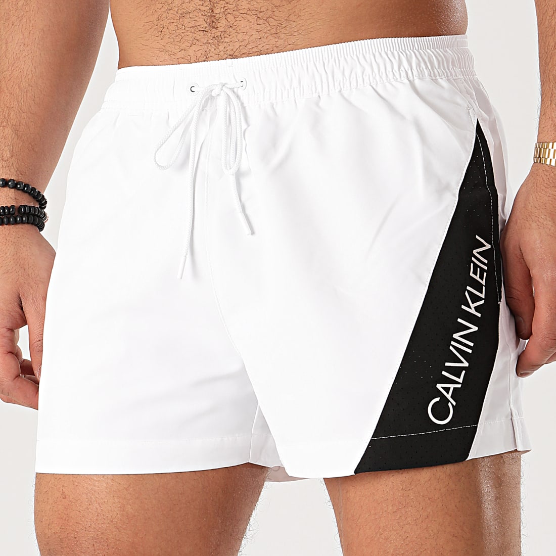 short de bain calvin klein rouge
