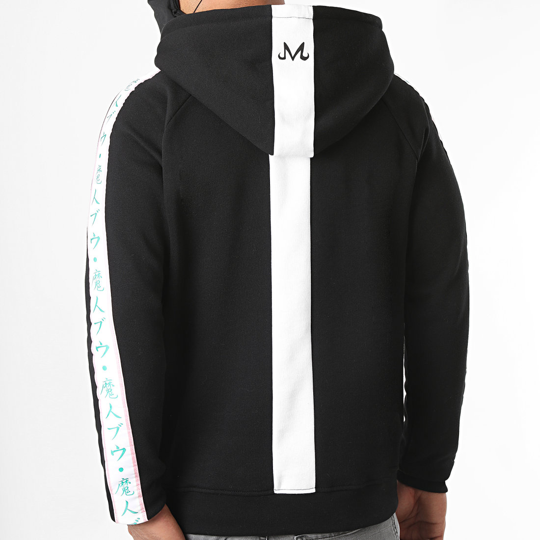 Dragon Ball Z - Sweat Capuche A Bandes Buu Noir - LaBoutiqueOfficielle.com