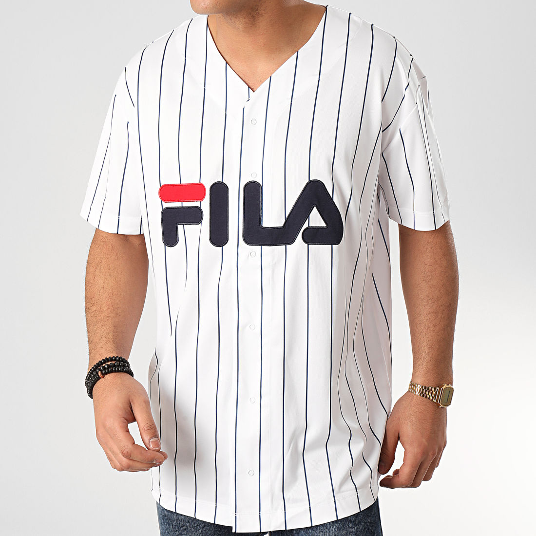 Fila - Tee Shirt De Baseball Dawn 681272 Blanc - LaBoutiqueOfficielle.com