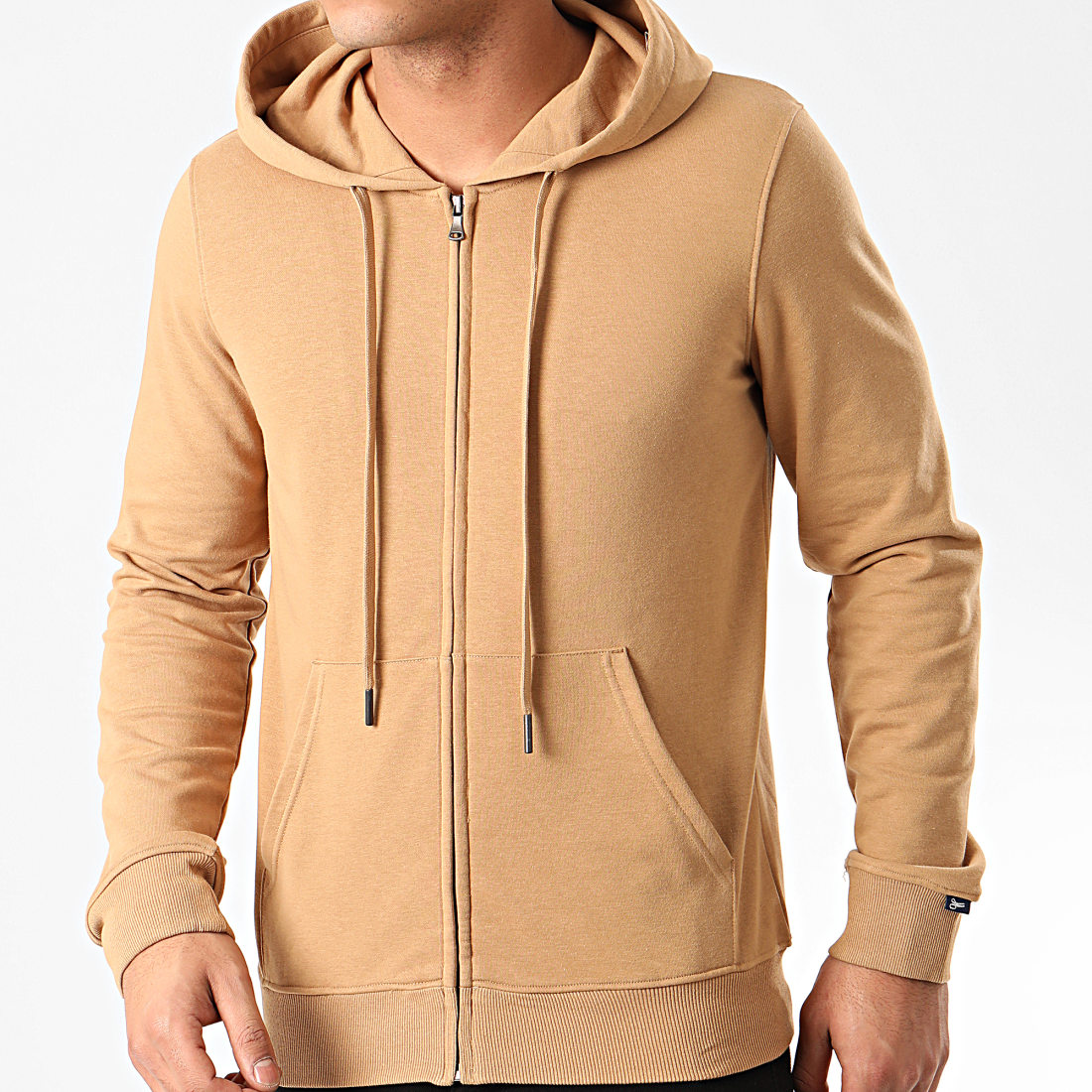 sweat capuche zippé camel sweat capuche zippé camel