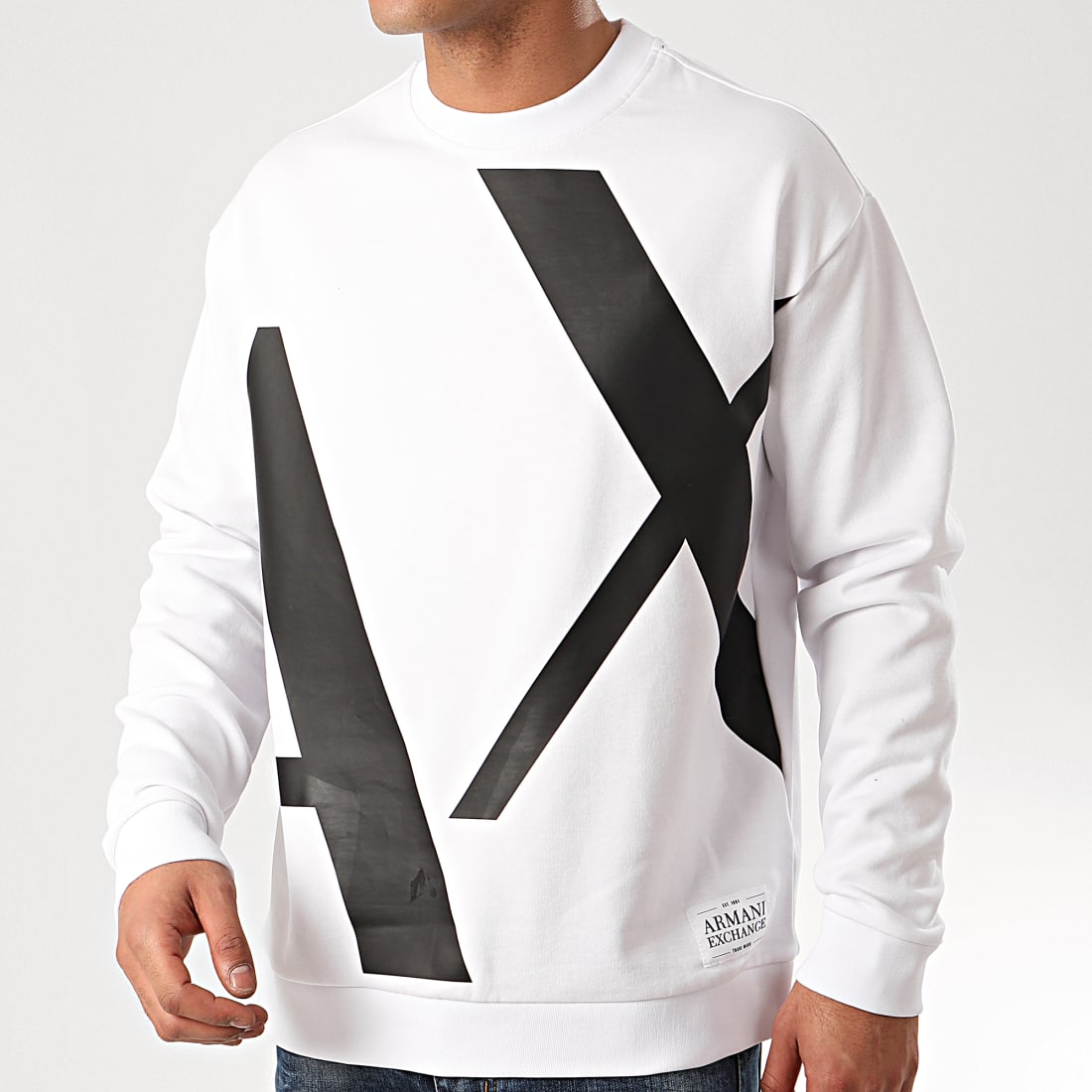 Armani Exchange Sweat Crewneck 3HZMFDZJ1NZ Blanc