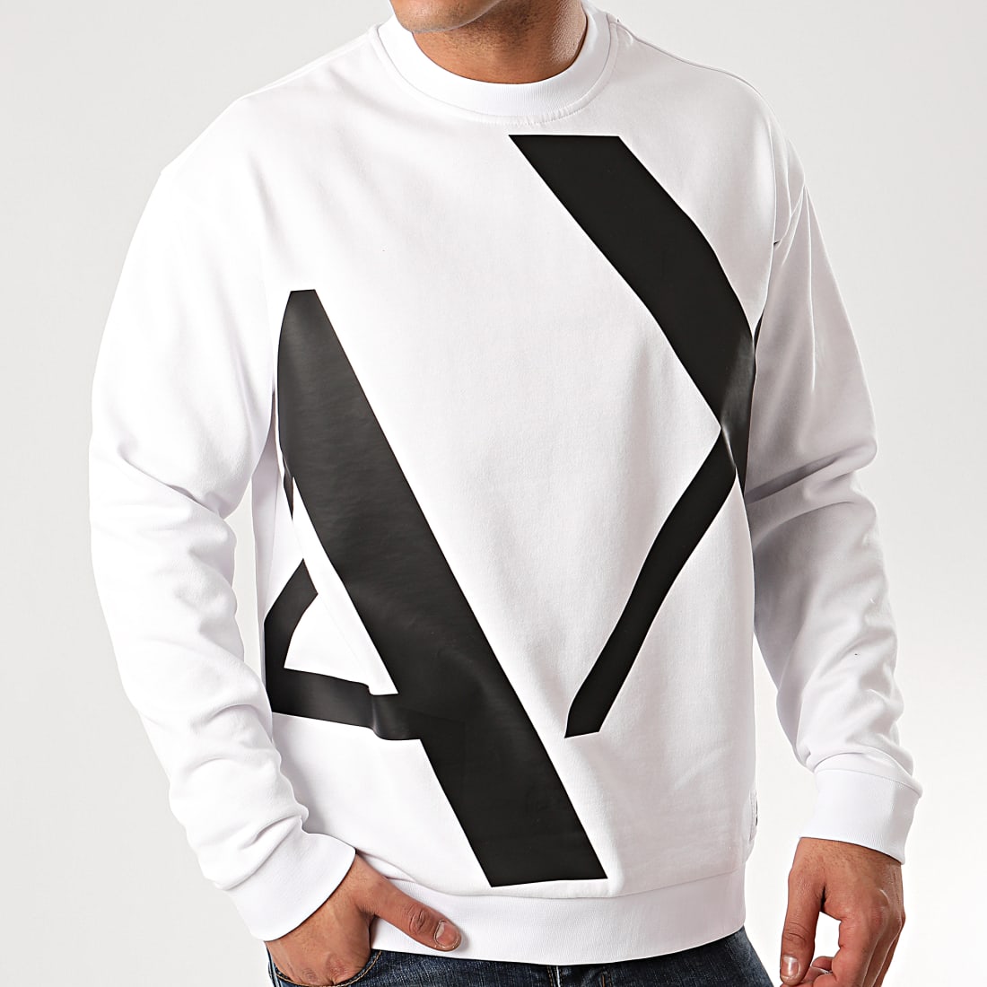 Armani Exchange Sweat Crewneck 3HZMFDZJ1NZ Blanc