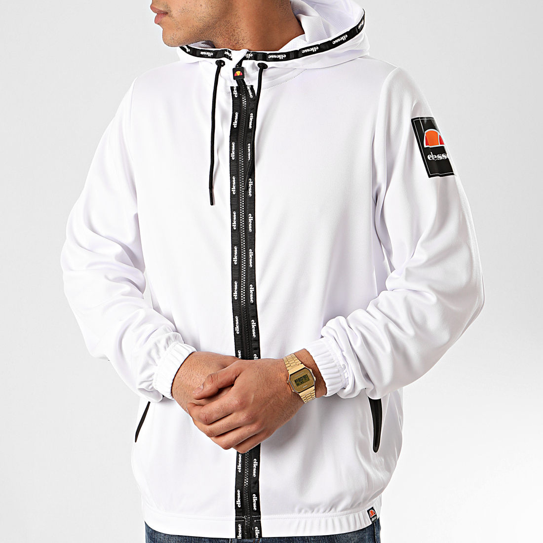 Noir ellesse pour des Hommes Sweat /à Capuche zipp/é Ripari