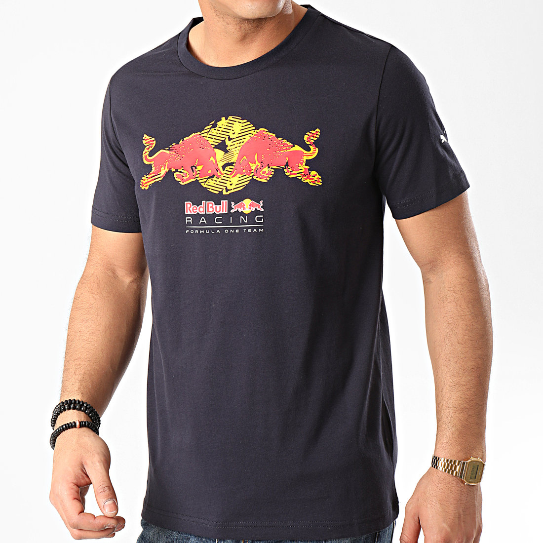 Puma Tee Shirt Red Bull Racing Double Bull 596209 Bleu Marine