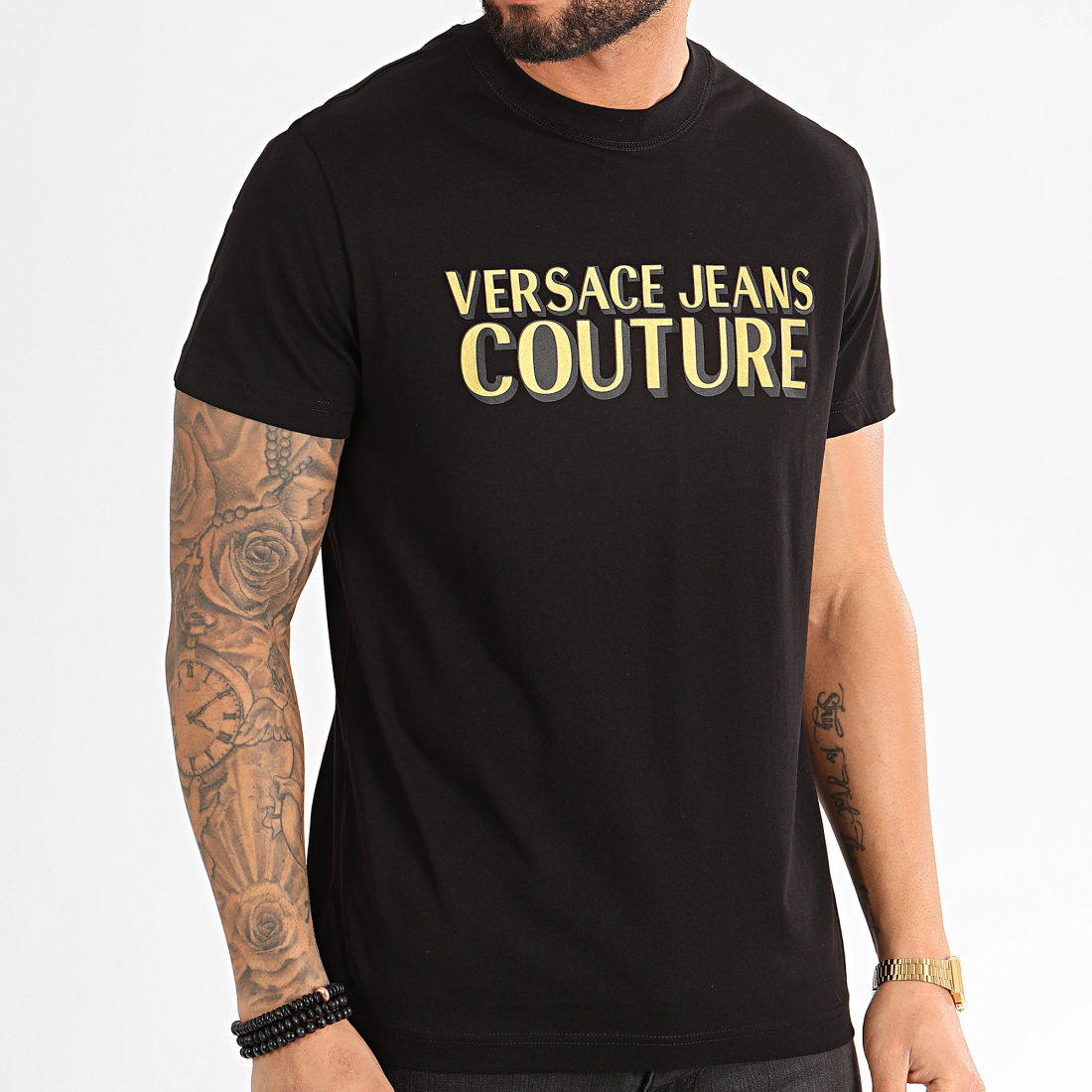 Versace Jeans Couture - Tee Shirt B3GVB7KA-30327 Noir Doré