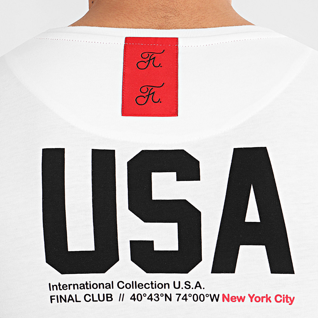Final Club Tee Shirt Capsule USA Avec Patch Et Broderie 371 Blanc