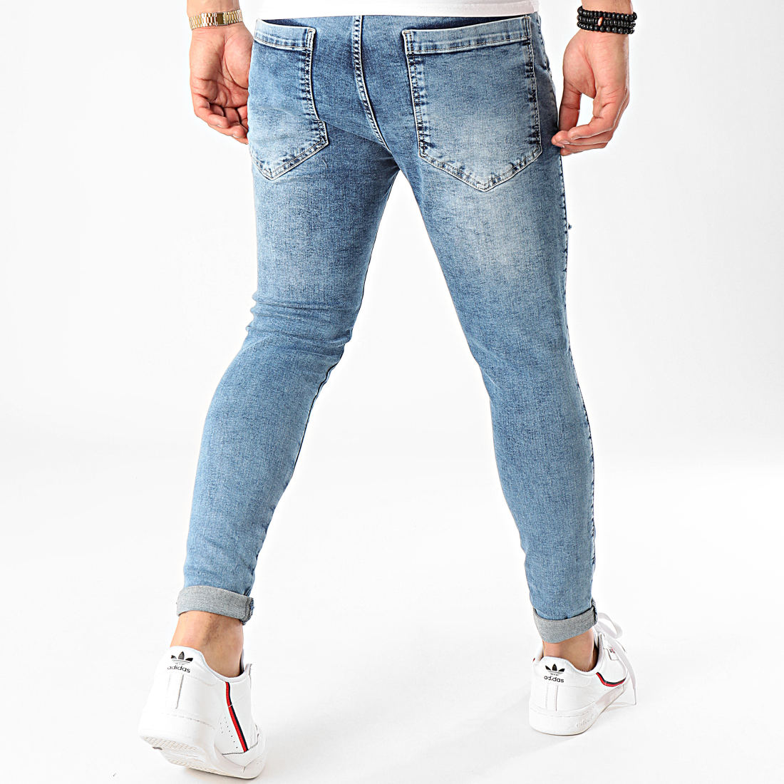 SikSilk Jean Skinny Elasticated Waist 15905 Bleu Denim