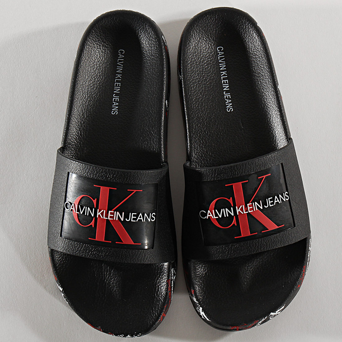 claquette calvin klein blanche