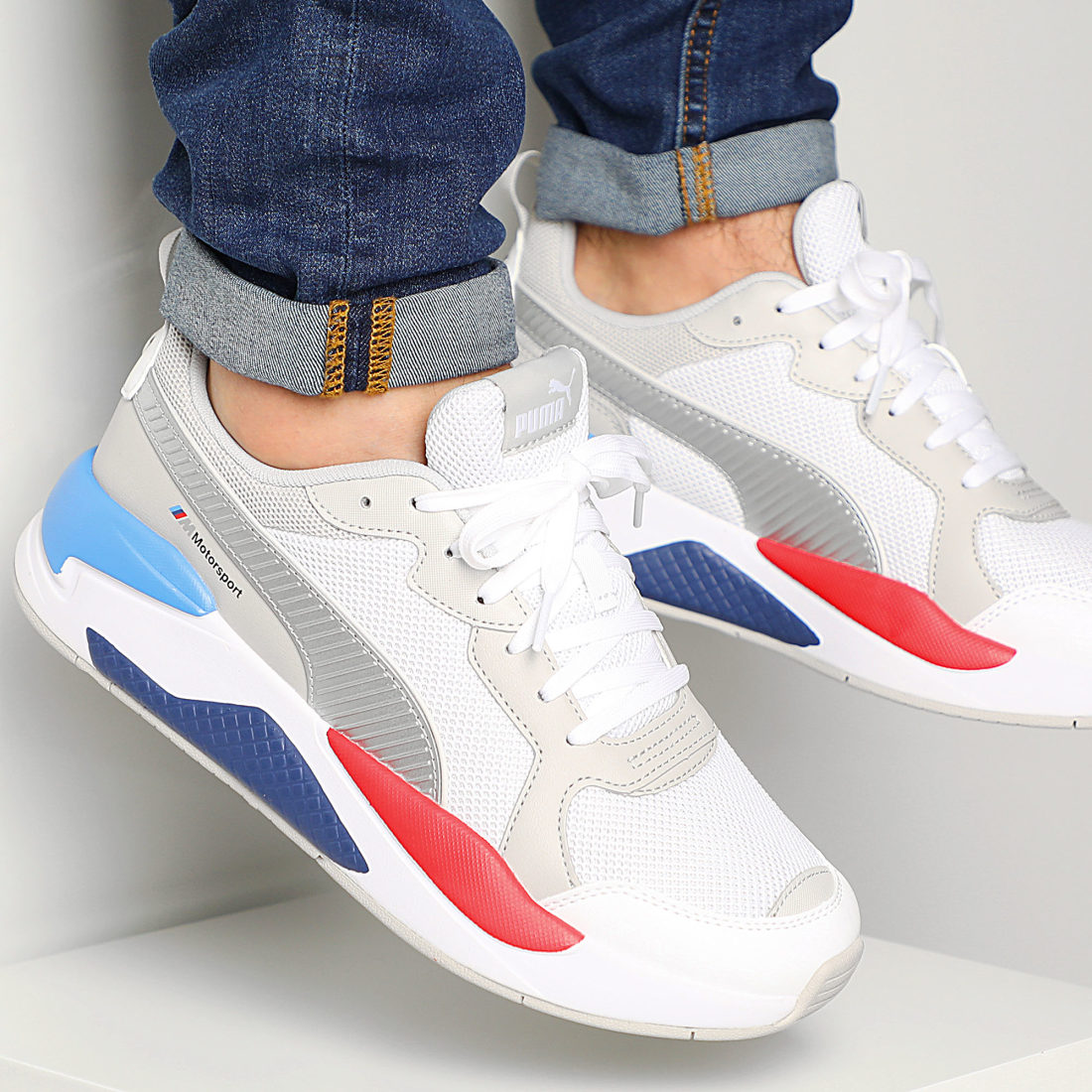 Puma - Baskets BMW M Motorsport X-Ray 306503 Puma White Puma Silver Gray  Violet - LaBoutiqueOfficielle.com