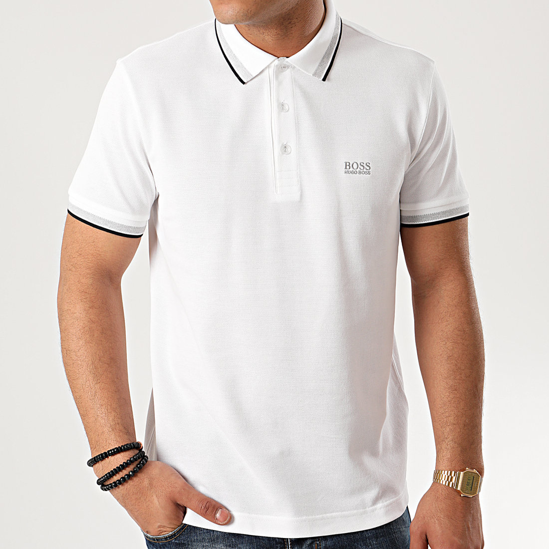 Hugo Boss Polo Manches Courtes 50198254 Blanc