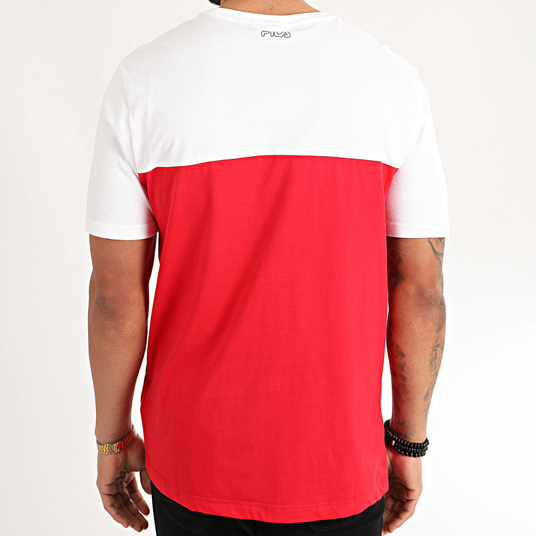 Fila - Tee Shirt Lars 683084 Rouge Blanc ...