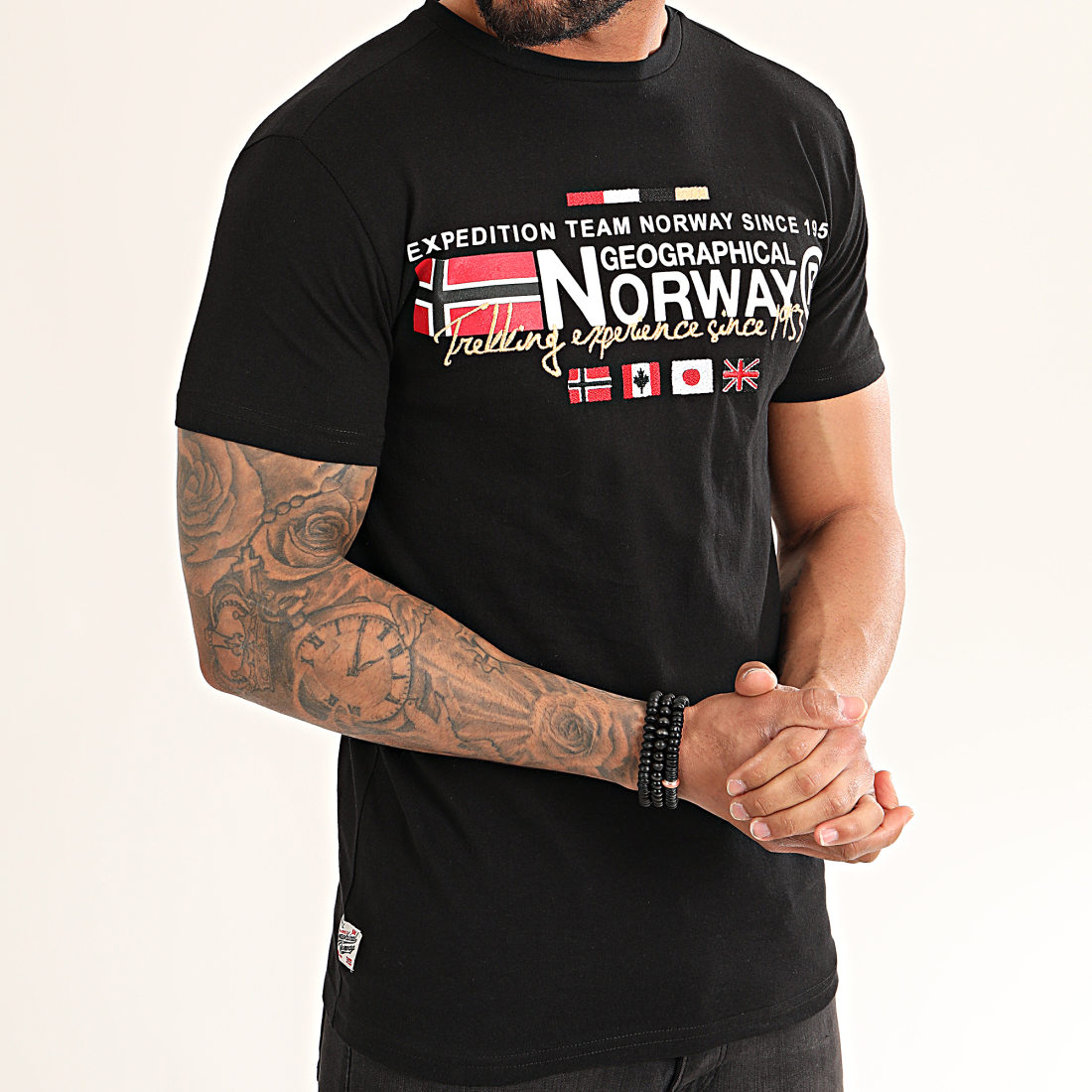 Geographical Norway - Tee Shirt Javiator Noir ...