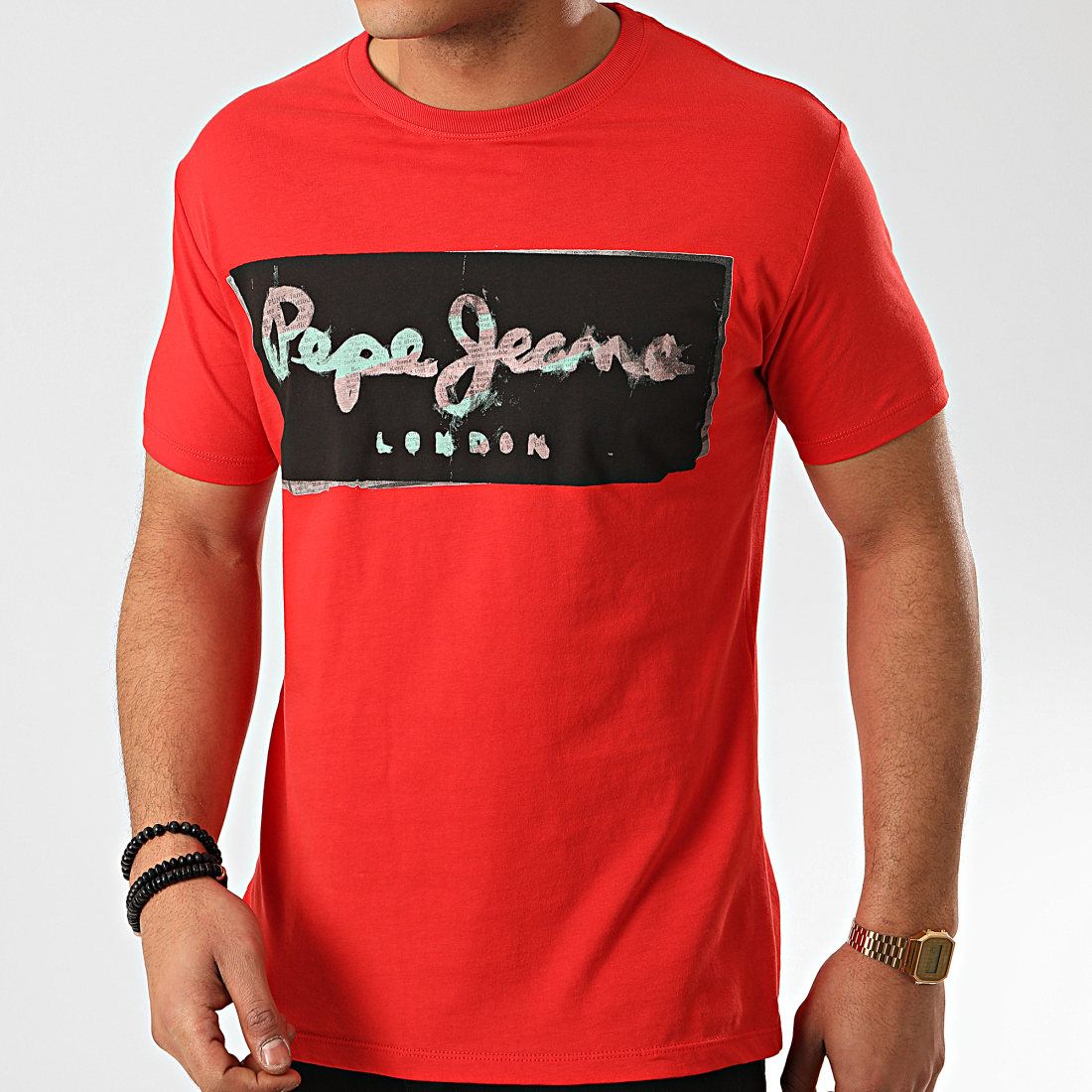 Pepe Jeans Tee Shirt Poplar PM507225 Rouge