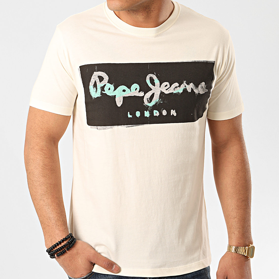 Pepe Jeans Tee Shirt Poplar PM507225 Beige