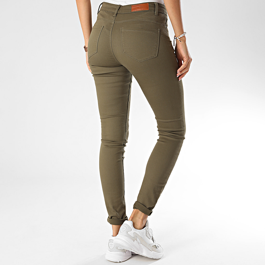Jeans vert kaki femme cheap