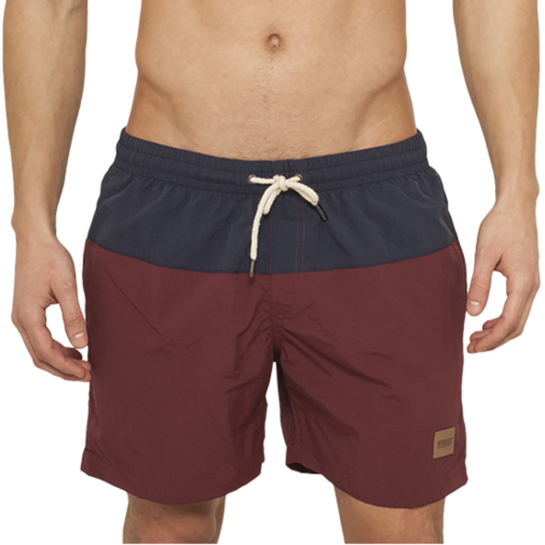 Urban Classics - Short De Bain TB1026 Bordeaux Bleu Marine ...
