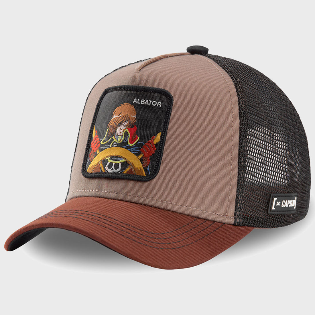 Capslab Casquette Trucker Albator Noir Marron