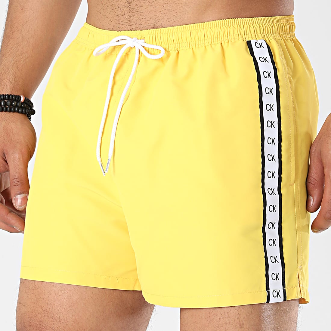 Calvin Klein - Short De Bain Drawstring 0451 Jaune ...