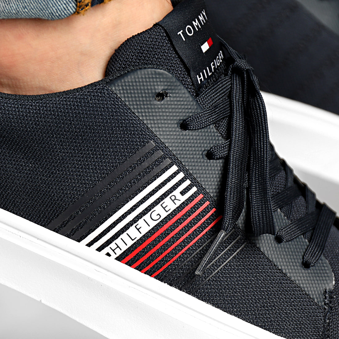 basket tommy hilfiger bleu