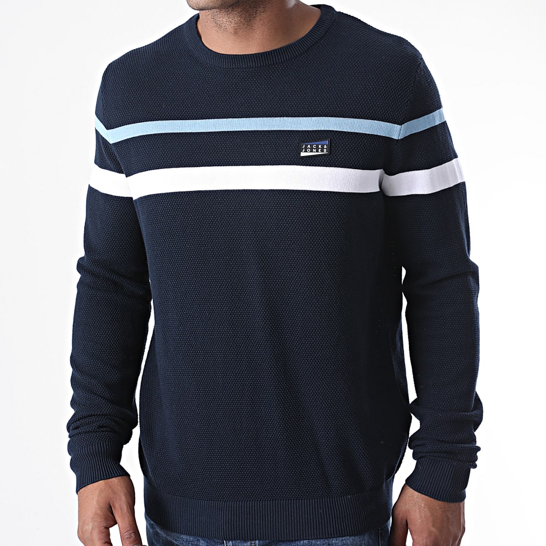 Jack And Jones - Pull Sports 12171326 Bleu Marine ...