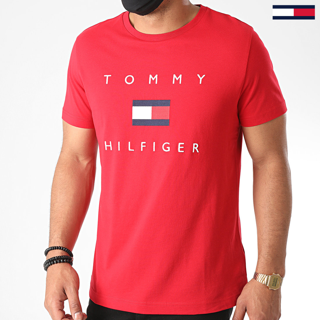 Tommy Hilfiger Tee Shirt Tommy Flag 4313 Rouge