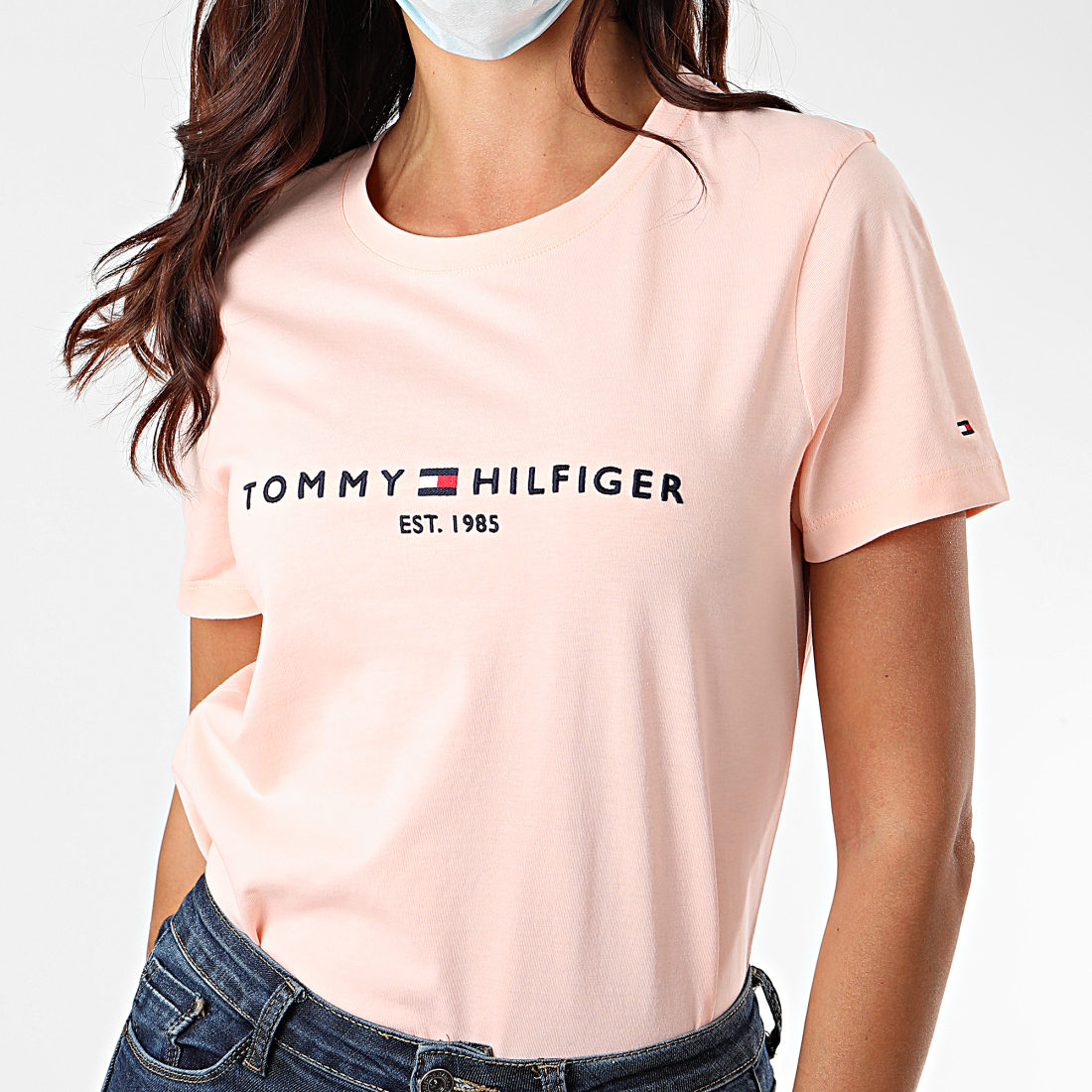 Tommy Hilfiger Tee Shirt Femme Essential 8681 Rose
