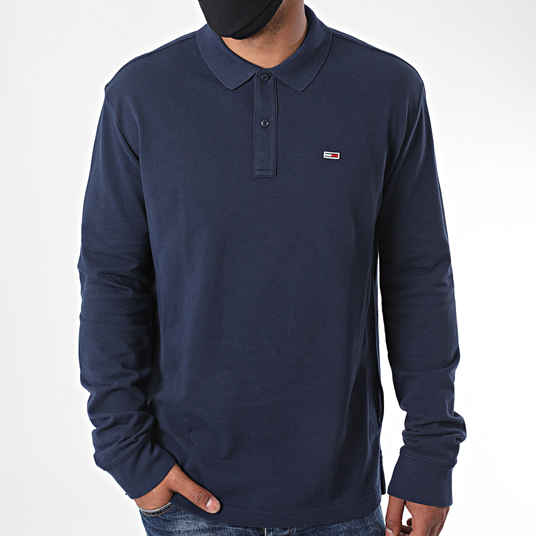 Tommy Jeans Polo Manches Longues Classics 7457 Bleu Marine