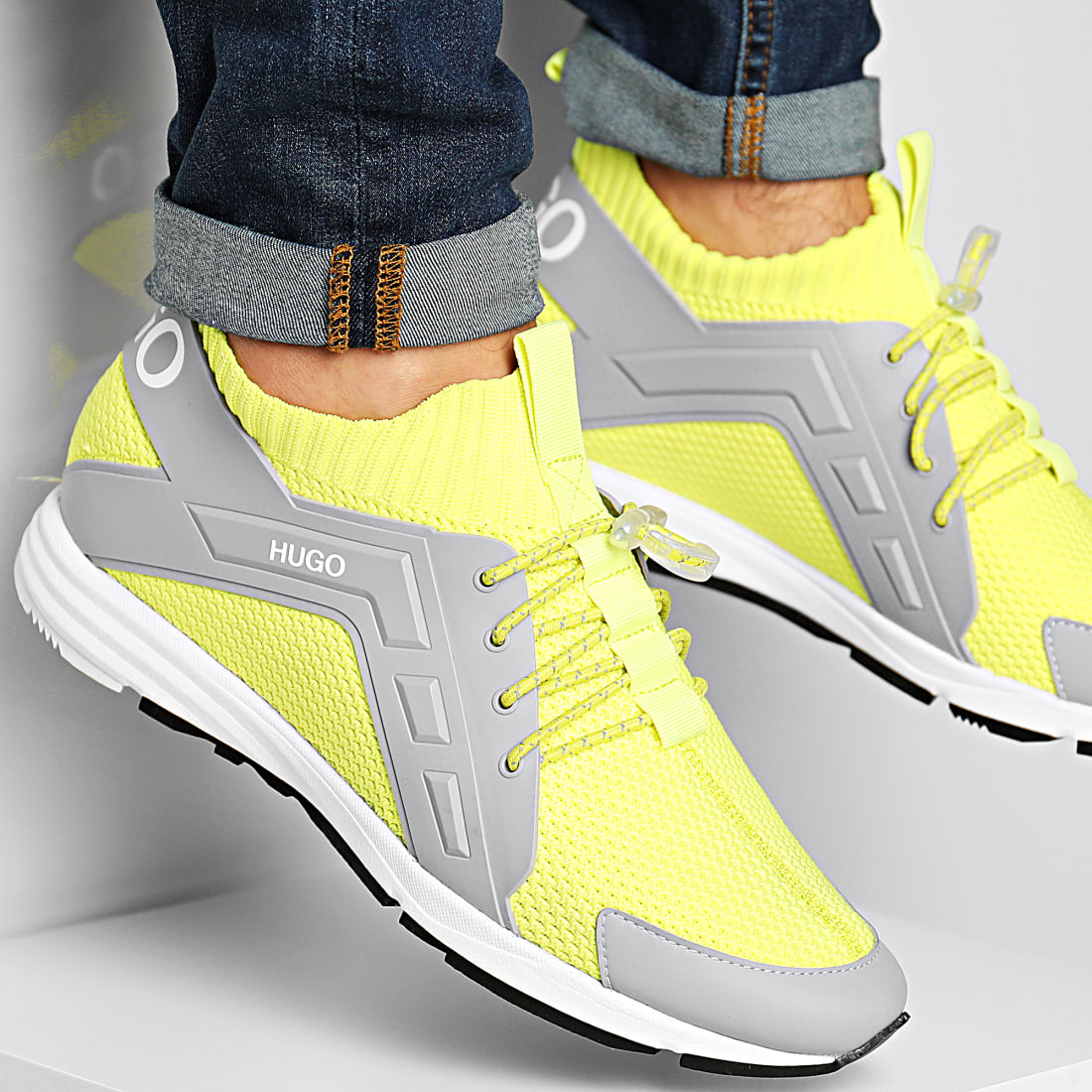 hugo hybrid runn it leather trainer