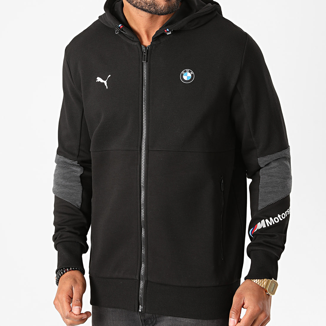 Puma Sweat Zippé Capuche BMW Motorsport 598001 Noir