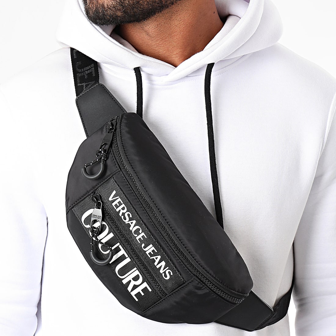 Versace Jeans Couture - Sac Banane Linea Macrologo Dis 10 E1YZAB68-71593 Noir 