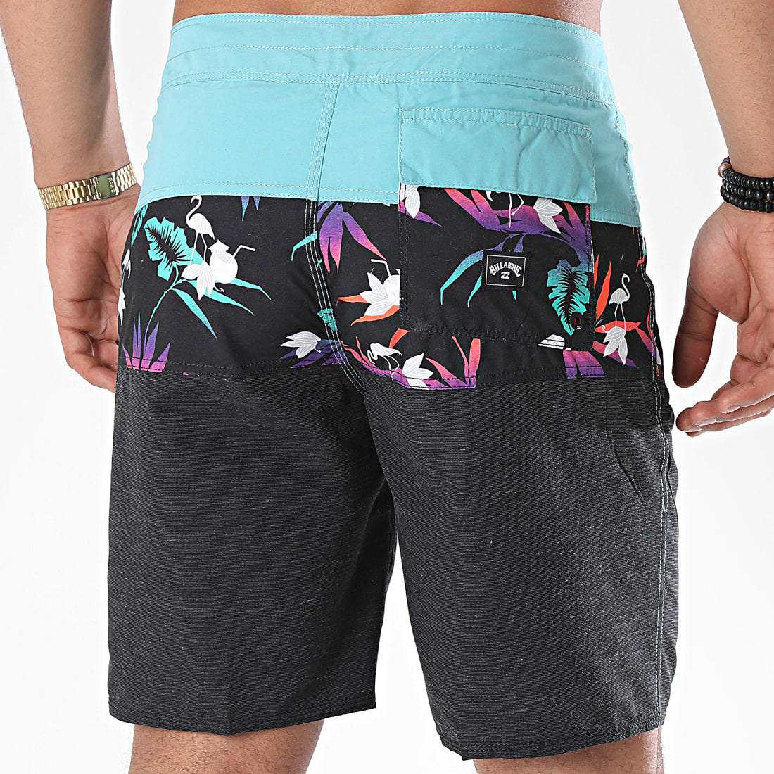 Billabong - Short De Bain Tribong Noir Floral - LaBoutiqueOfficielle.com