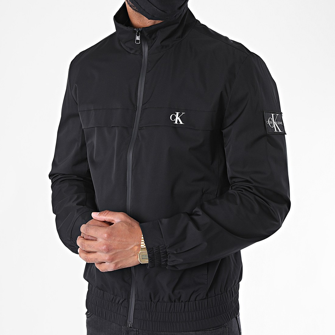 Calvin Klein Veste Zippée Zip Up Harrington 5672 Noir