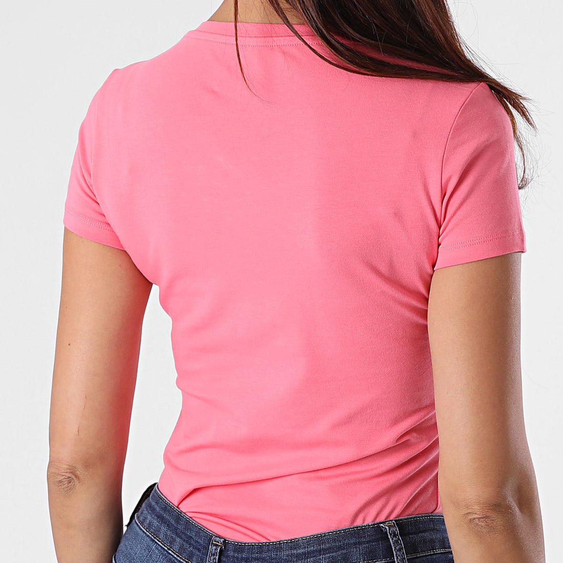 Tee Shirt Slim Femme W0YI0F-J1300 Rose 