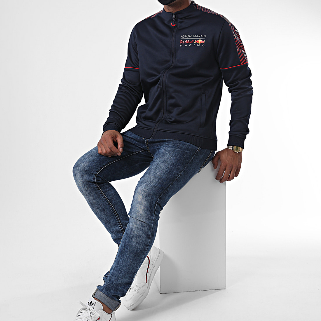 Red Bull Racing Veste Zippée A Bandes 170701035 Bleu Marine