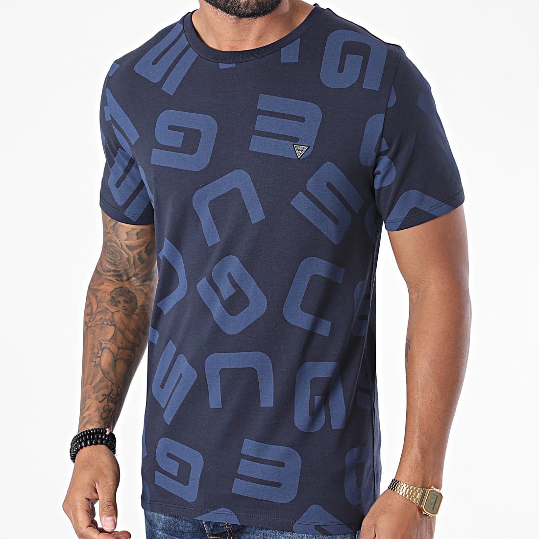 Guess Tee Shirt M0YI84I3Z00 Bleu Marine