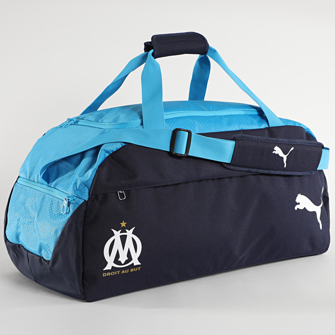 Puma - Sac De Sport OM Liga Medium Bag Noir Bleu Ciel 