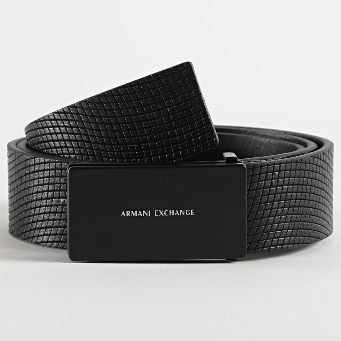 Armani Exchange Ceinture En Cuir Plate Belt 9512460A800 Noir