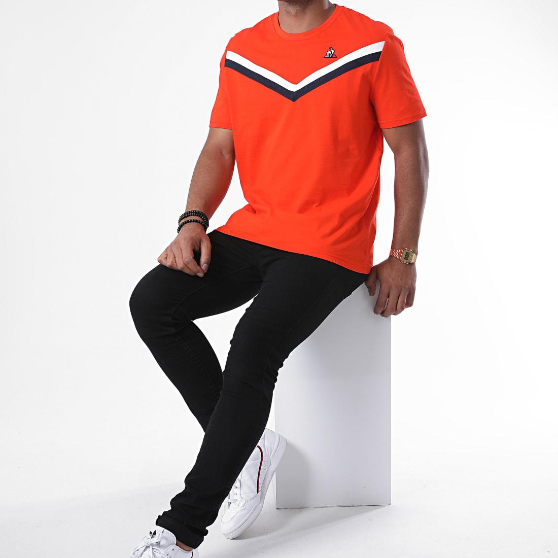 short le coq sportif orange