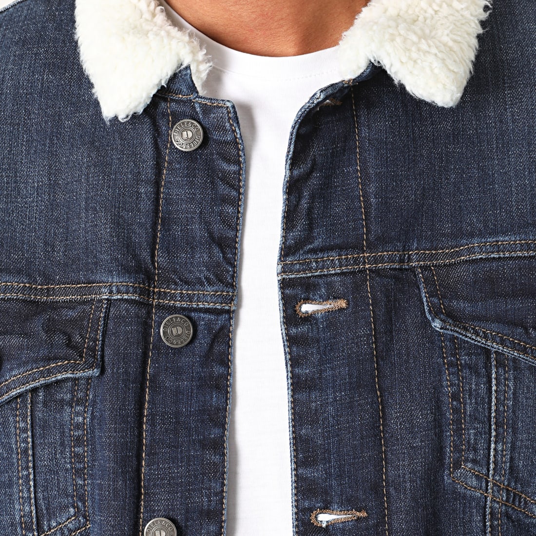 Classic Series Veste Jean Fourrure 3320 Bleu Denim