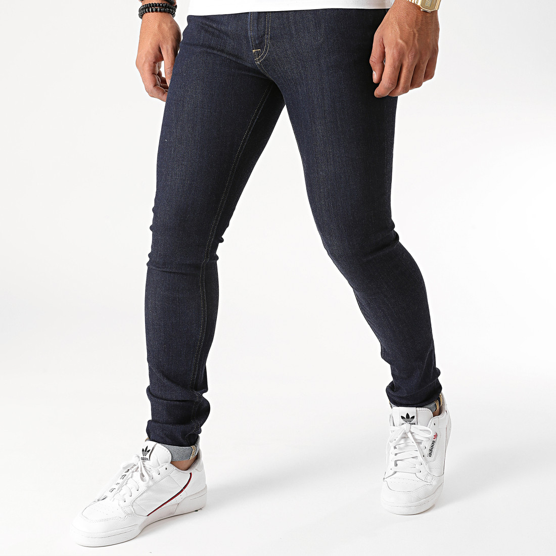 Jack And Jones Jean Skinny Liam Original Bleu Brut