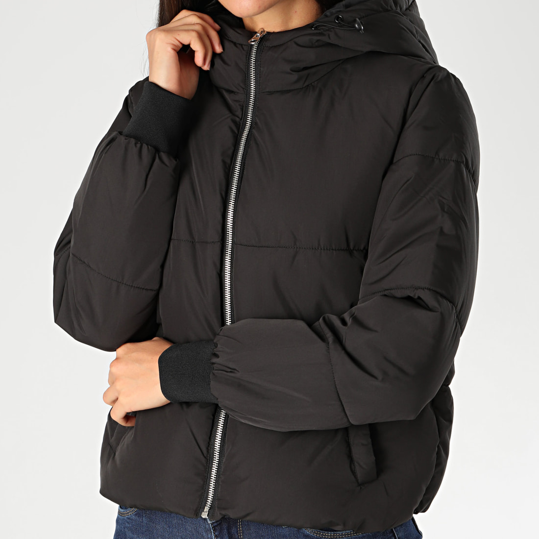 Only Doudoune Capuche Femme New Erica Noir