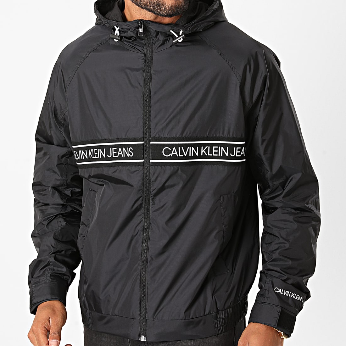 Jacket Veste ZippÃ©e Calvin Klein Veste Calvin Klein Bleu