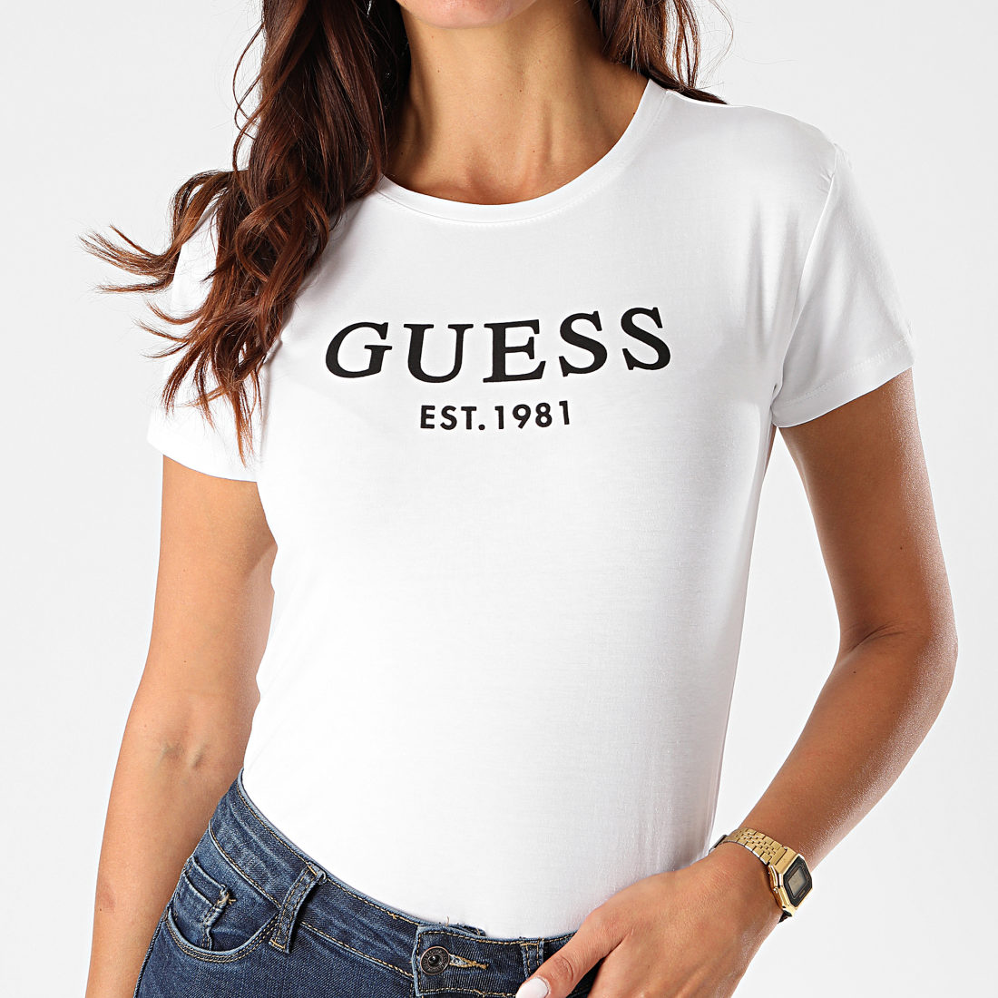Guess Tee Shirt Femme O0bi02 J1311 Blanc