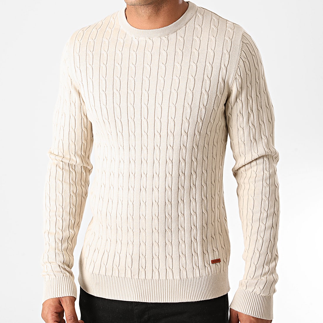 Jack And Jones - Pull Richard Beige - LaBoutiqueOfficielle.com