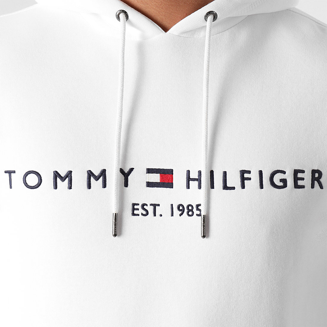 Tommy Hilfiger - Sweat Capuche Tommy Logo 1599 Blanc