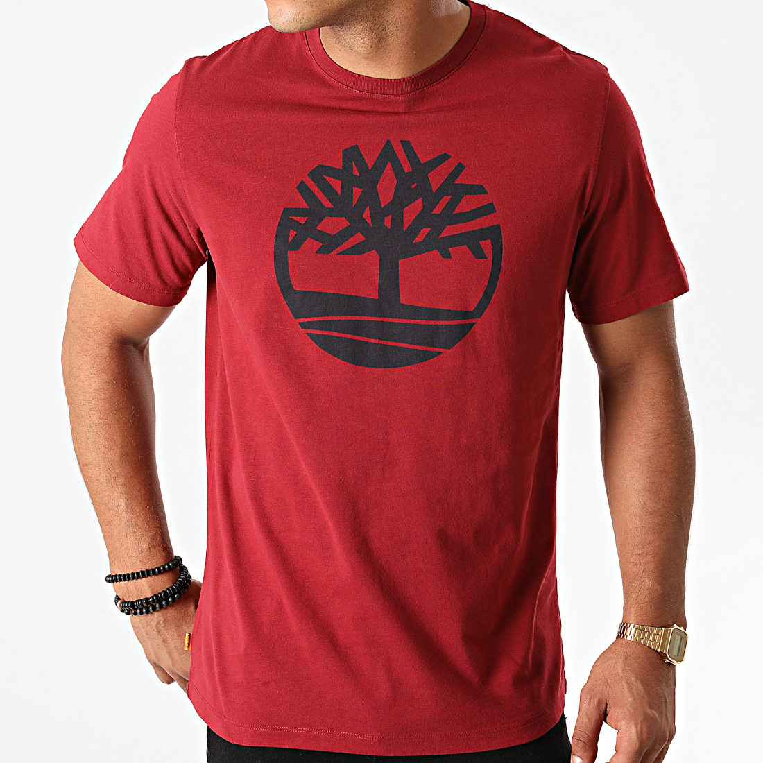 Timberland Tee Shirt Kennebec River Brand Tree A2C2R Bordeaux