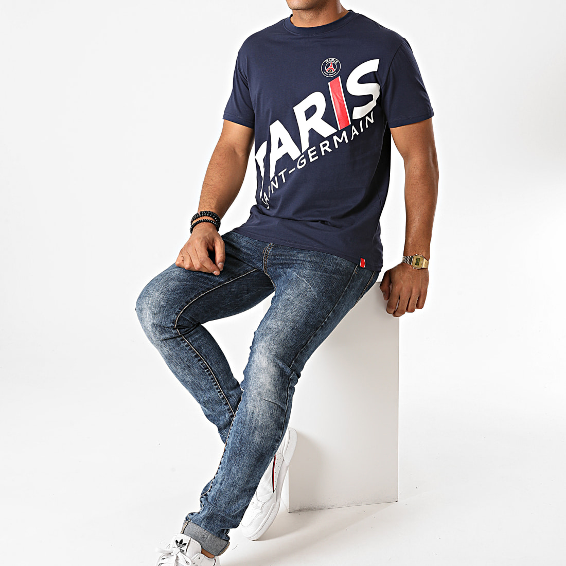 PSG - Tee Shirt P13627C Bleu Marine - LaBoutiqueOfficielle.com