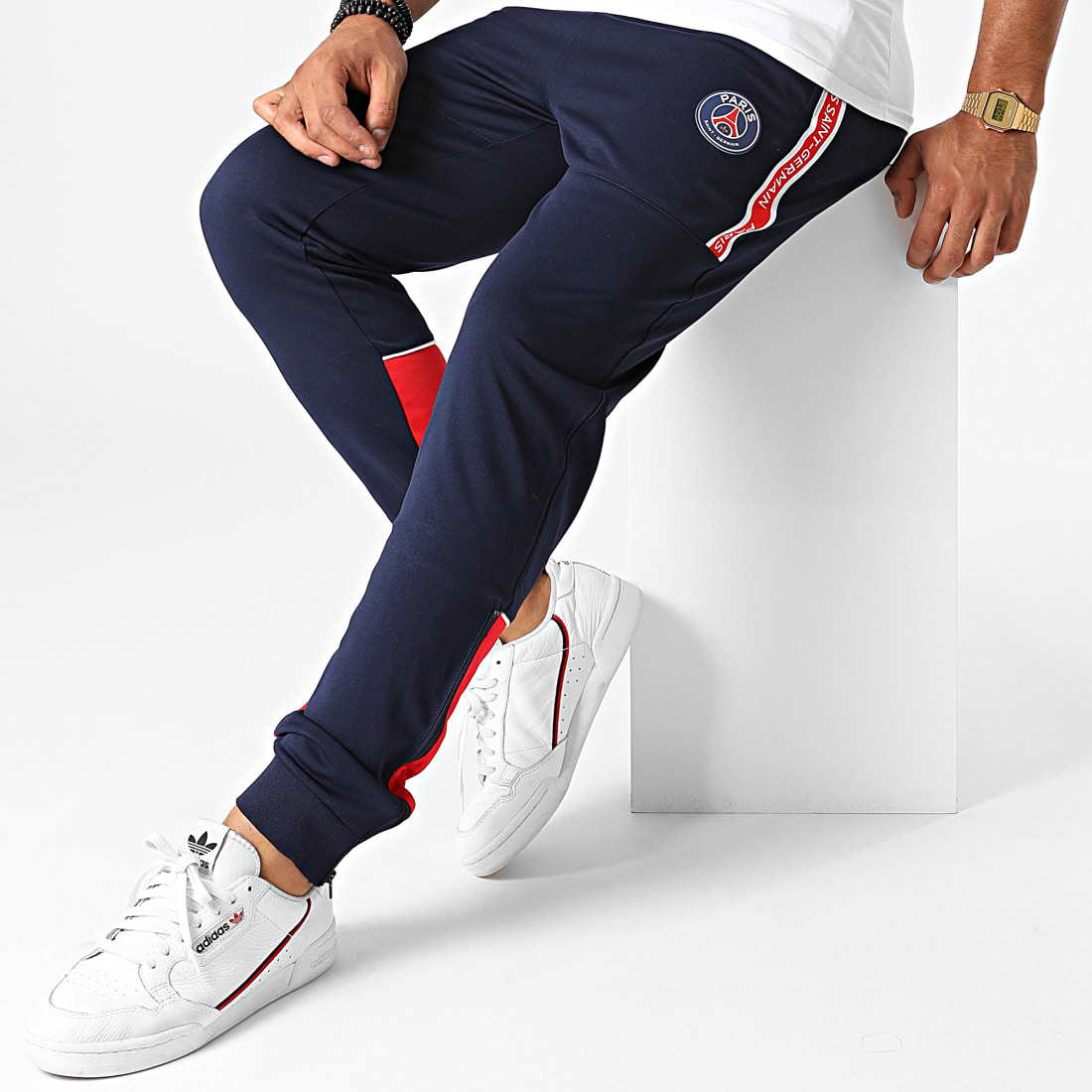 PSG Pantalon Jogging A Bandes PSG P13642 Bleu Marine