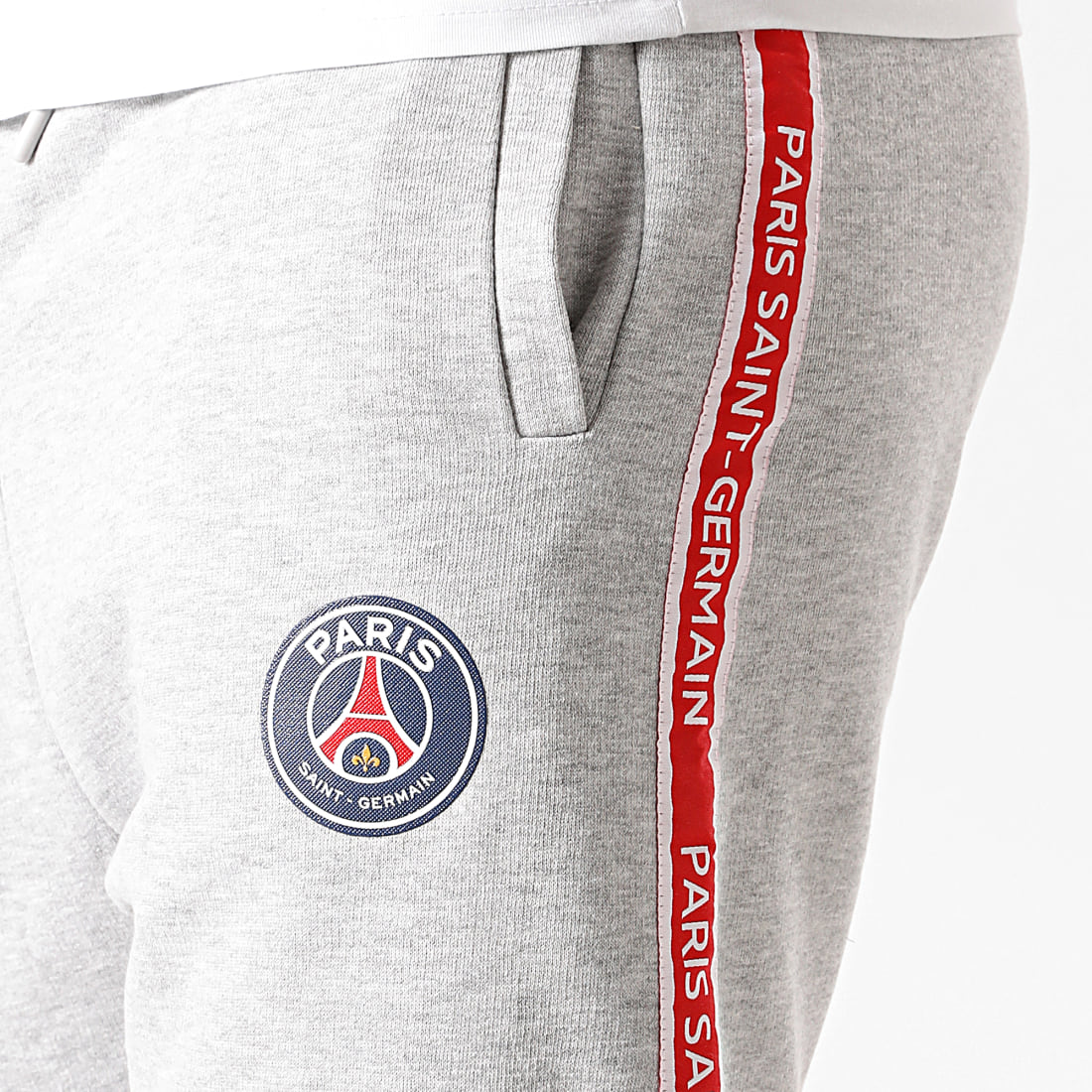 PSG Pantalon Jogging A Bandes PSG P13640 Gris Chiné